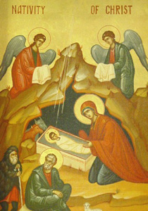 Icon of the birth of Christ
